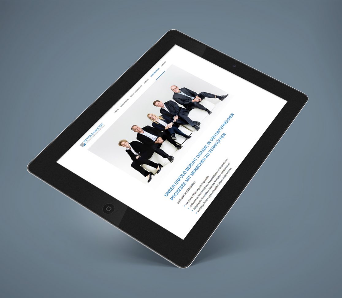 Beyer & Kaulich, Webauftritt, Firmenwebsite, Screendesign, Interfacedesign, Redesign, Webdesign